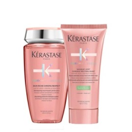 Kerastase Chroma Absolu Bain Riche Chroma Shampoo 250ml Masque Vert Chroma 150ml