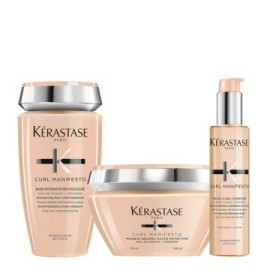 Kerastase Curl Manifesto Kit Capelli Ricci Shampoo 250ml Maschera 200ml Crema Definizione 150ml