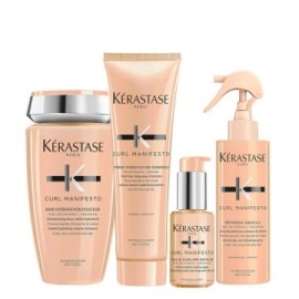 Kerastase Curl Manifesto Kit Capelli Ricci Shampoo250ml Balsamo250ml Olio50ml Spray150ml